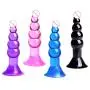 Winzfred 10.5x2.5cm Medical Silicone An?l Dilator Dilo Beads Plugs Strong Suction Cup 5 Balls Stīmulator Six Toys for Women Men
