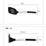 LXYLQ Silicone Kitchenware Set of 12 Cooking Spoon Shovel Set Stainless Steel Egg Beater Nonstick Pan Spatula