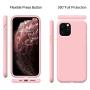 Miracase Liquid Silicone Case Compatible with iPhone 11 Pro 5.8 inch(2019), Gel Rubber Full Body Protection Shockproof Cover Case Drop Protection Case（Pink）