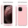 Miracase Liquid Silicone Case Compatible with iPhone 11 Pro 5.8 inch(2019), Gel Rubber Full Body Protection Shockproof Cover Case Drop Protection Case（Pink）