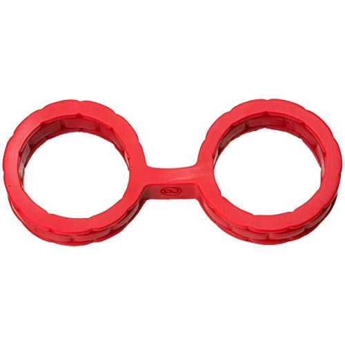 Doc Johnson Japanese Bondage - Silicone Cuffs - Single-Piece Premium Silicone Handcuffs for Soft Bondage or Restraint Play - Large - Red
