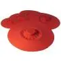 Silicone Suction Lids, Food Covers. Suction Seal Works on Cups, Bowls & Pots, Set of 5 in Red