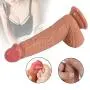 Axcompany Hyper Realistic 8 inches Dildo Premium Liquid Silicone Bendable Penis with Strong Suction Cup for Women Vaginal G-spot and Anus,Sex Toy for Female Masturbation