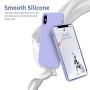 OTOFLY Liquid Silicone Gel Rubber Full Body Protection Shockproof Case for iPhone Xs/iPhone X，Anti-Scratch&Fingerprint Basic-Cases，Compatible with iPhone X/iPhone Xs 5.8 inch (2018), (Light Purple)