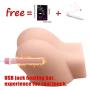 Fleshlikie Super Soft Silicone Love Dole for Men Male Realistic Adult Toy with 2 Holse (6.5×6.0×3.3in) (6.5×6×3.3inGM)