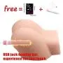 Fleshlikie Super Soft Silicone Love Dole for Men Male Realistic Adult Toy with 2 Holse (6.5×6.0×3.3in) (6.5×6×3.3inGM)