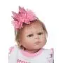 iCradle 20 Inch 50cm Realistic Reborn Doll Full Body Vinyl Silicone Anatomically Correct Real Life Like Baby Girl Doll True Looking Newborn Dolls Child Toy Free Magnet Pacifier Xmas Present For Age 3+