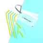 Build-A-Straw Reusable Silicone Drinking Straws (Sea Turtle Collection)