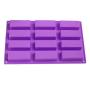 KALAIEN 12 Cell Sponge Finger Silicone Mould Cake Bar Bakeware Mold Baking Tray