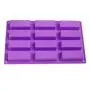 KALAIEN 12 Cell Sponge Finger Silicone Mould Cake Bar Bakeware Mold Baking Tray