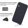 Compatible with iPhone Xs/X Case, iPhone 10 Case, JASBON Liquid Silicone Phone Case with Free Screen Protector Gel Rubber Shockproof Cover Full Protective Case for Apple iPhone Xs/X-Black