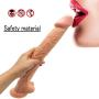 Womens 15.7 Inch Suction Cup Silicone Soft-??ld?, Realistic Texture and Real Touch Toys