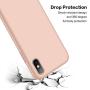 iPhone X Silicone Case, XSHNUO Liquid Silicone Gel Rubber Ultra Thin Case with Soft Microfiber Cloth Lining Cushion for Apple iPhone X (2017) 5.8 inch (Pink)