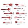 Kitchenware Set Silicone Cookware, 10 Cooking Tools Nonstick Cookware, Best Kitchenware Eco-cooking Gadget, black