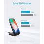 Anker PowerWave Fast Wireless Charger Stand, Qi-Certified(No AC Adapter) (Renewed)