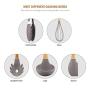 Pawaca Kitchen Utensils Set with Holder 9 Piece Silicone Bamboo Handle Kitchenware Nonstick Utensil Set Cooking Tool