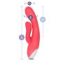 Hop - Trix - 7 Vibrating Functions Strong Rumbly Platinum Silicone Vibrator - Powerful G Spot and Clitoral Stimulator - Waterproof - Sex Toy of Women - Sex Toy for Couples (Cerise)