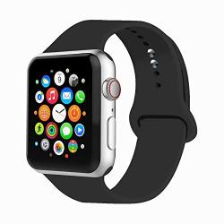 IYOU Sport Band Compatible with Watch Band 38MM 42MM 40MM 44MM, Soft Silicone Replacement Sport Strap Compatible with 2019 Watch Series 5 2018 Watch Series 4/3/2/1
