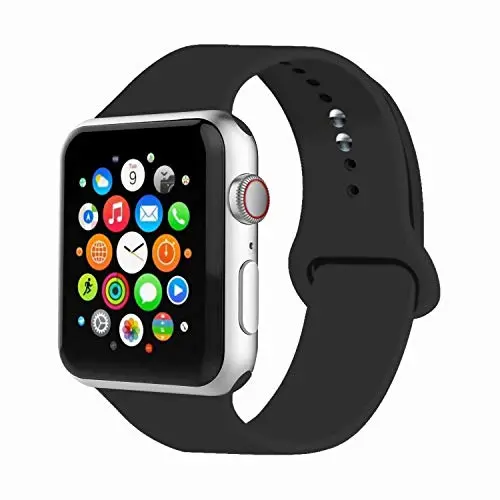 IYOU Sport Band Compatible with Watch Band 38MM 42MM 40MM 44MM, Soft Silicone Replacement Sport Strap Compatible with 2019 Watch Series 5 2018 Watch Series 4/3/2/1