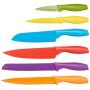 AmazonBasics 12-Piece Colored Kitchen Knife Set