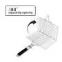 Barbecue Accessories Stainless Steel Removable BBQ Grill Basket With TPR Handle