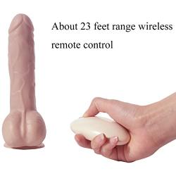 Realistic Dildo, OUREIDA Silicone Dildo Vibrator, Penis Dildo Adult Toys with Suction Cup and Wireless Controller for Couples,7.8 inches