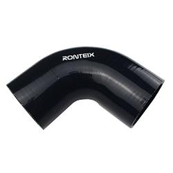 Ronteix Universal 4-Ply High Performance ID 2-1/2 Inch 90 Degree Elbow Coupler Silicone Hose (2.5(63MM), BLACK)