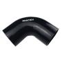 Ronteix Universal 4-Ply High Performance ID 2 Inch 90 Degree Elbow Coupler Silicone Hose (2(51MM), BLACK)