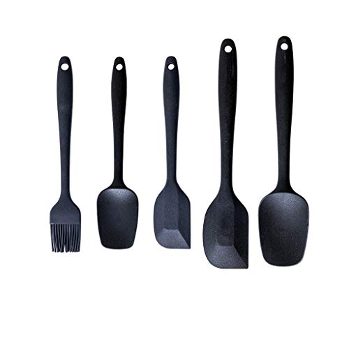 Silicone Kitchenware Set Of 5 Non-stick Silicone Kitchenware Set Baking Cooking Shovel Spoon Kitchen Utensils