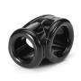 Super Elasticity Silicone Lock Ring Cockring Set Lock Sleeve S-ex Toys Time Delay for Men - Black