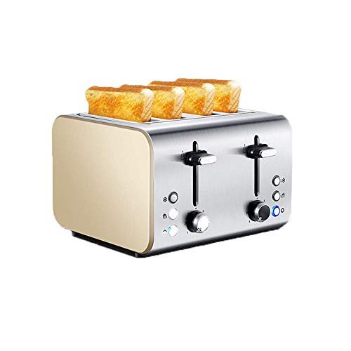 QIN.J.FANG-Kitchen 4 -Slice Toaster, 7-speed professional temperature control,Extra Wide Slots and Slide Out Crumb Tray,220V