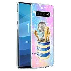 Clear Edge Case Compatible with Samsung Galaxy S10+ (6.4inch) Kitchenware Upgrade