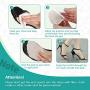 Metatarsal Pads Ball of Foot Cushions Pads, Forefoot Insert Insoles for High Heels Shoes, Pain Relief for Women and Men Self-Sticking Silicone Gel 2 Pairs (Beige+Black)
