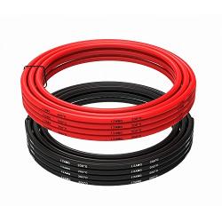 TUOFENG 12 Gauge Stranded Wire Ultra Flexible Silicone Wire 10 Feet [5 ft Black And 5 ft Red]-12 AWG Tinned Copper Wire High Temperature Resistance - Works Well for Model Battery Cable, drone, helico