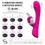 Waterproof G Vibrator Dildo for Women with 9 Strong Vibration Modes for Effortless Insertion, Silicone G Spot Vibrator Clitorial Vibrator for Exciting Stimulation- Ideal Sex Toy for Female