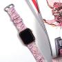 Kaome Compatible for Leather Apple Watch Band 40mm 38mm, Women Floral Strap Wrist, Replacement Bands for iWatch Series 4, Series 3, Durable Prints, Smooth Synthetic Leather - Mysterious Violet
