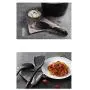 Kitchenware Utensils Set 5 Piece Silicone Nylon Heat Resistant Non-Stick Cooking Professional Spoon shovel Tools Black