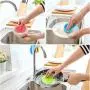 Silicone Scrubber(5 Pack), Silicone Sponges Multipurpose Kitchen Scrub Brush for Dish Pot and Veggies Fruit Smart Kitchen Gadgets Brush Accessories 5 Colors with Free Bonus 2 Hooks