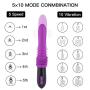 Silicone Thrusting Dildo Vibrator Women’s Toy 7 Speed 360 Degree Rotating Pulsator G Spot Clitoris Stimulator Wand Vagina Massager Pocket Size USB Adult Sex with Raised Dotted Balls Products Purple