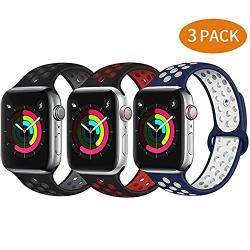 Bravely klimbing Compatible with Apple Watch Band 44mm 42mm 40mm 38mm, Soft Silicone iWatch Bands Replacement Sport Bands for iWatch Series 5 4 3 2 1 for Men and Women S/M M/L