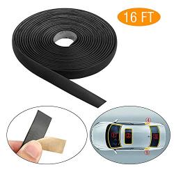 EEEKit 5M/16FT Auto Seal Weather Stripping Rubber Sealing Strip Trim Cover for Car Front Rear Windshield