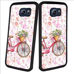 Samsung Galaxy S6 Case,Flexible Soft TPU Cover Shell,Slim Silicone Black Rubber Non-Slip Durable Design Protective Phone Case for Samsung Galaxy S6 -Bicycle