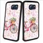 Samsung Galaxy S6 Case,Flexible Soft TPU Cover Shell,Slim Silicone Black Rubber Non-Slip Durable Design Protective Phone Case for Samsung Galaxy S6 -Bicycle