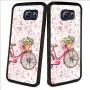 Samsung Galaxy S6 Case,Flexible Soft TPU Cover Shell,Slim Silicone Black Rubber Non-Slip Durable Design Protective Phone Case for Samsung Galaxy S6 -Bicycle