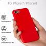 iPhone 8 Case Liquid Silicone, iPhone 7 Silicone Case Miracase Gel Rubber Full Body Protection Shockproof Cover Case Drop Protection for Apple iPhone 7/ iPhone 8(4.7") (Red)