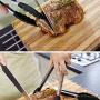 Kitchen Barbecue Tongs, Set of 2 (9 inch and 12 inch) Non-Slip, Easy Grip, BPA Free, Stainless Steel Handle, Heat Resistant, Smart Locking, Perfect Utensil for Cooking, BBQ