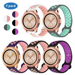 Valband Compatible Samsung Galaxy Watch (42mm) Band/Galaxy Watch Active (40mm) Bands, Soft Silicone 20mm Watch Band Replacement Sport Strap Wristband for Women Men