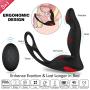 3-in-1 Remote Control Prostate Massager Vibrator with Penis Ring and Ball Loop, 9 Speeds Rechargeable Anal Sex Toy Waterproof G-spot Vibrating Stimulator for Men Women Couple