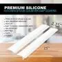 Kitchen Silicone Stove Counter Gap Cover, Easy Clean Heat Resistant Wide & Long Gap Filler, Seals Spills Between Counter, Stovetop, Oven, Washer & Dryer, Set of 2 (25 Inches, semi-clear)