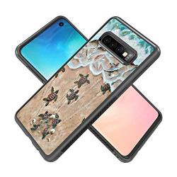 Samsung Galaxy S10 Case, Baby Turtle Shock-Absorption TPU Rubber Bumper Samsung Galaxy S10 Case, Ultra Thin Slim Protective Cover for Samsung Galaxy S10-Black